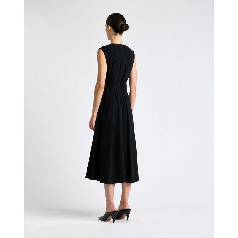 Cue Recycled Crepe Sculpted Midi Dress image number 1